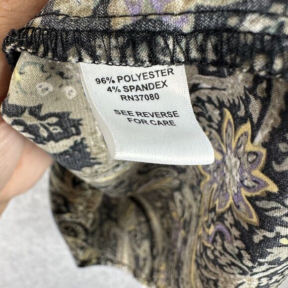 Vintage Cato Y2k Satin Paisley Halter Top Gold Satin Womens Small Tank Top Blous - Picture 4 of 8